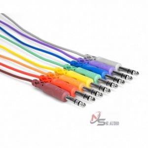 HOSA BALANCED PATCH CABLES 1/4" TRS TO SAME (8PCS)