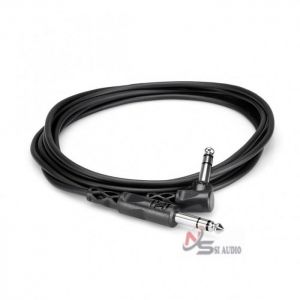HOSA BALANCED INTERCONNECT 1/4" TRS TO RIGHT-ANGLE 1/4 IN TRS