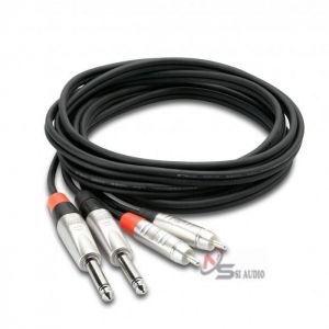 HOSA PRO STEREO INTERCONNECT DUAL REAN 1/4" TS TO RCA