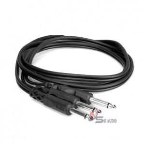 HOSA Y CABLE 1/4" TS TO DUAL 1/4" TS