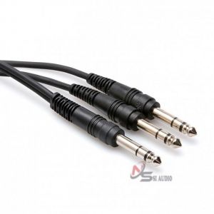 HOSA Y CABLE 1/4" TRS TO DUAL 1/4" TRS