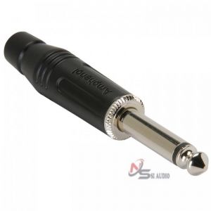 AMPHENOL ACPM-GB 1/4" MONO PHONE PLUG CONNECTOR BLACK