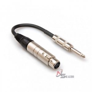 HOSA IMPEDANCE TRANSFORMER XLR3F TO 1/4" TS (6")