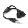 hosa-power-extension-y-cable-dual-nema-5-15r-to-nema-5-15p - ảnh nhỏ  1